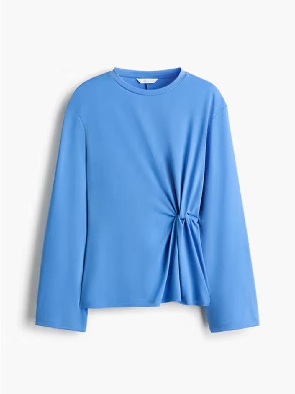 H&M Light Blue Side-Knot Long Sleeve Tee